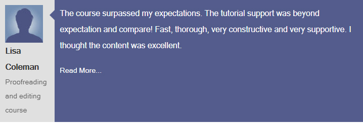 CollegeMediaPub's tweet photo. "The course surpassed my expectations." You can read plenty more positive reviews of our online #proofreading and #editing #course here... https://t.co/ZWx4t9e2g8 #learnonline #reviews #onlineCollege #LearnProofreading #learnediting #onlinelearning ⭐ https://t.co/dy7ZxhQgUI