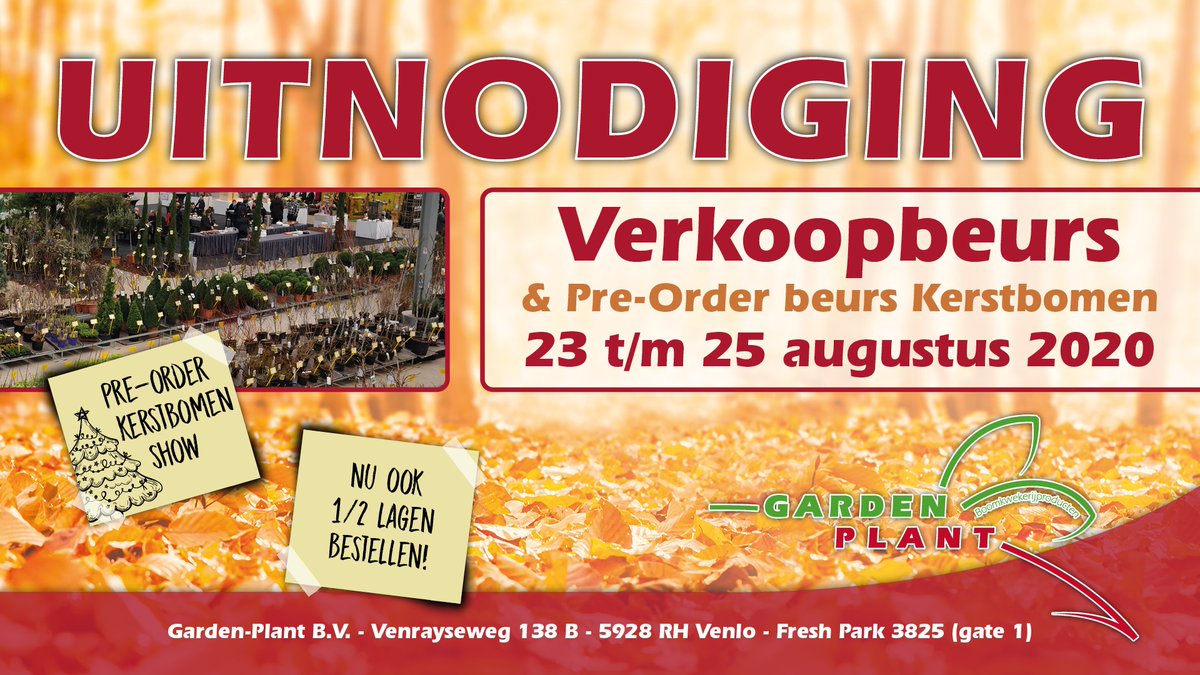 GARDENPLANTbv's tweet photo. Uitnodiging Orderbeurs / Lagenbeurs - https://t.co/86iu1BdS9h https://t.co/pRE13ytbWn