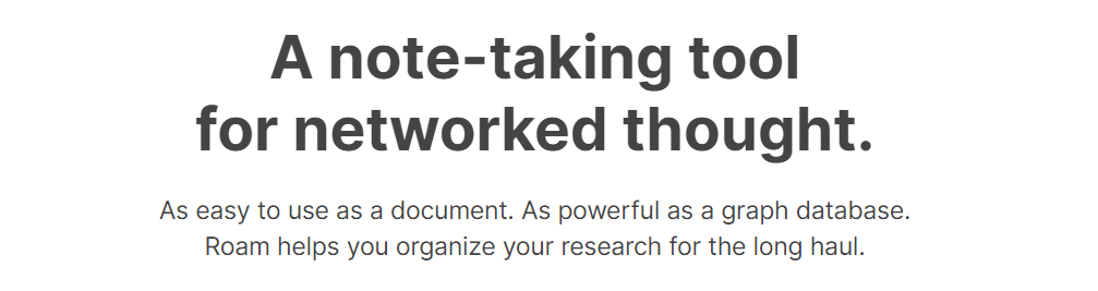 As long as  @RoamResearch position themselves as a "notetaking tool" they're fighting an uphill battle. They need to position themselves as an alternative to note taking tools, a new category called ______.That is how they win.Suddenly, ROAM makes note-taking old fashioned!