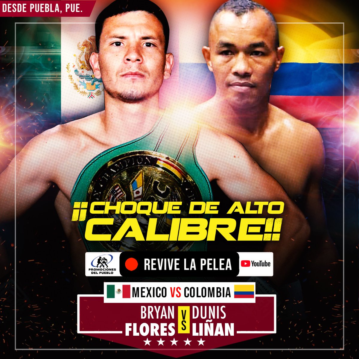 <a href="/BryanRobertoFl1/">Bryan Roberto Flores</a> 🇲🇽 superó con creces su primer reto de talla internacional, el colombiano Dunis Liñán, 🇨🇴, quien terminó por doblegarse ante el ordenado ataque del joven fronterizo. 🥊

🎥youtu.be/Ixng7LVy86c

<a href="/WBCBoxing/">World Boxing Council</a> <a href="/wbcboxeo/">World Boxing Council en Español</a>
<a href="/wbcmoro/">Mauricio Sulaiman</a>
<a href="/Gob_Puebla/">Gobierno de Puebla</a> <a href="/Puebla/">Puebla</a>
<a href="/oskuchle/">Oswaldo Küchle</a>