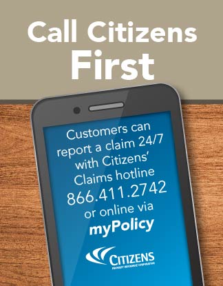 Citizens_agents's tweet photo. #CallCitizensFirst: Storm damage from #Isaias? We're here 24/7/365 to help keep your clients and their property protected. #CitizensIsReady https://t.co/Fsguf8HE8b