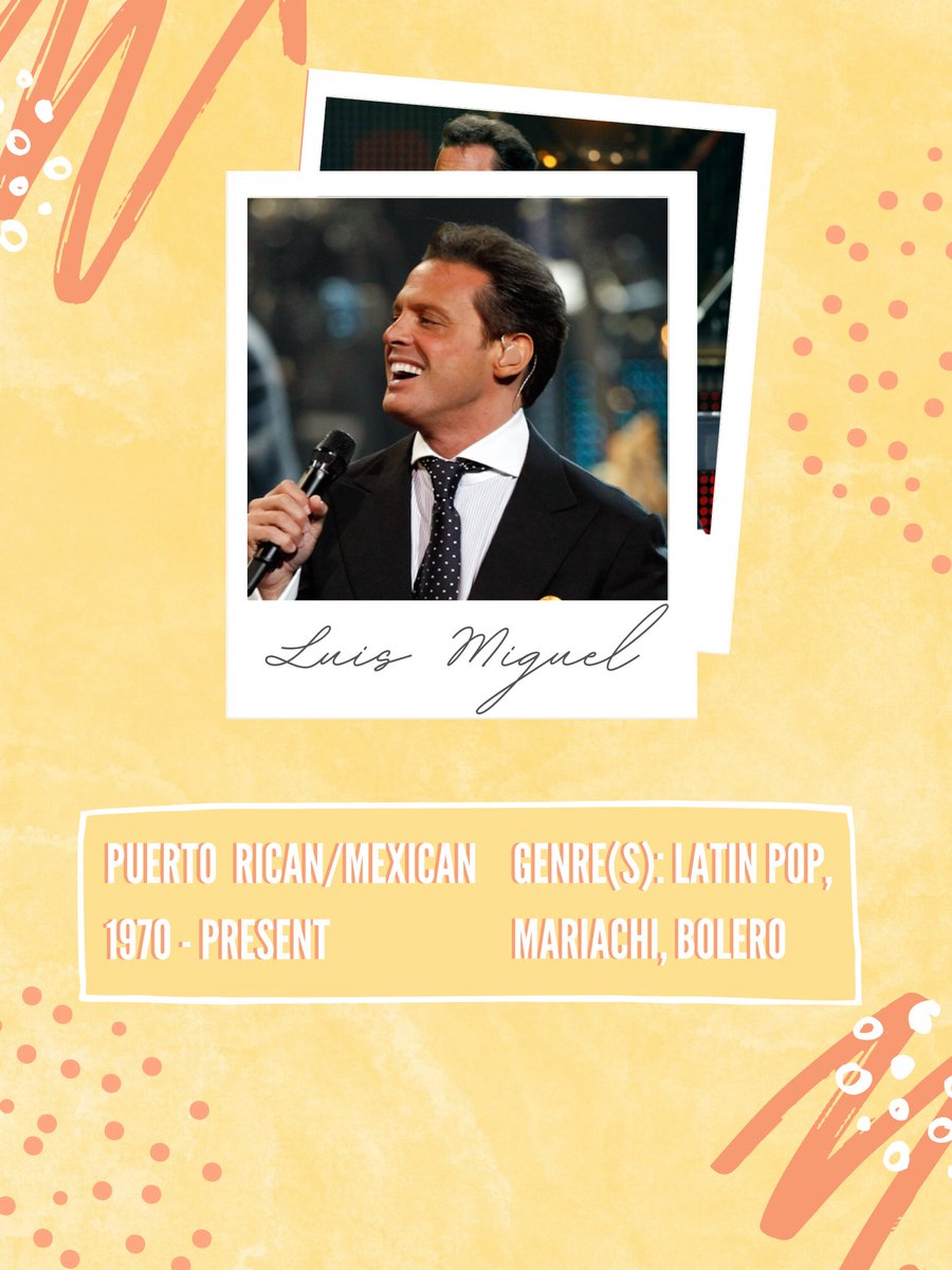 Luis Miguel is known as “El Sol Mexico” and recognized as one of the most popular performers in Latin America. He was awarded a Grammy in 1998 and the “World Music Award for Best Selling Latin Artist.”