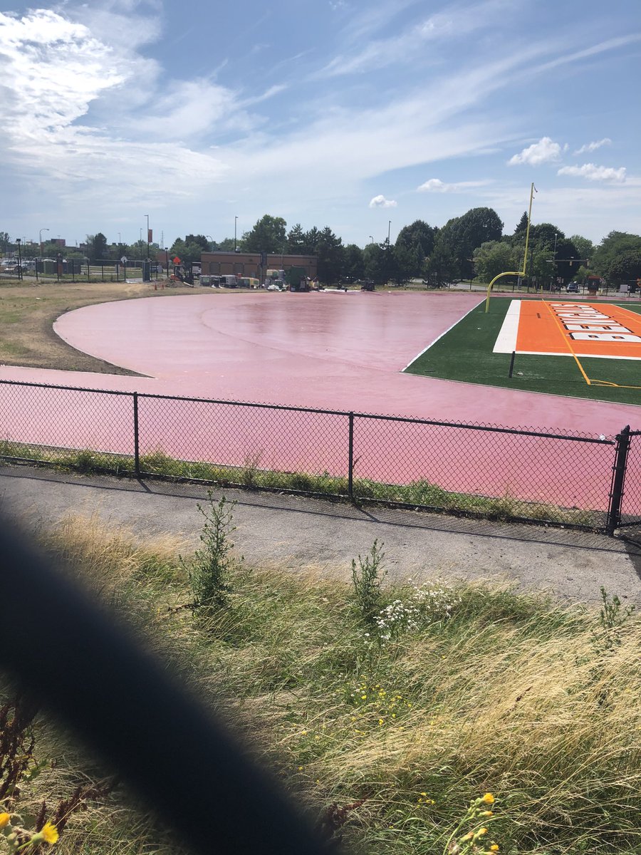 BSC_XCTF's tweet photo. The track is looking great so far! Let’s go!!!!! #buffstatetf #trackandfield #letsgobengals https://t.co/g4MGymJ9gv