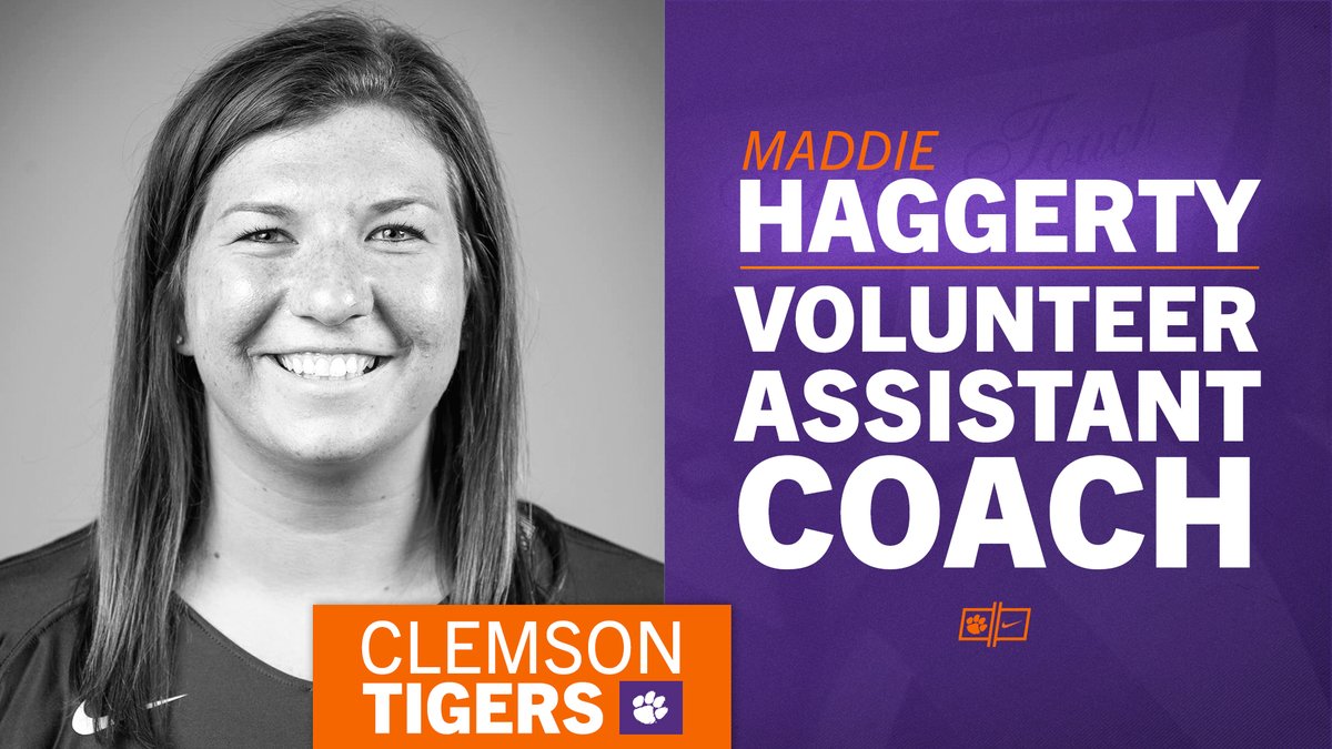 ClemsonVB's tweet photo. 🙌 Hey #ClemsonFamily, join us in welcoming our new Volunteer Assistant Coach, Maddie Haggerty 🧡💜

📝 https://t.co/1HqpGdq9Ml

#ClemsonVB🏐 https://t.co/aoxieLJSbV