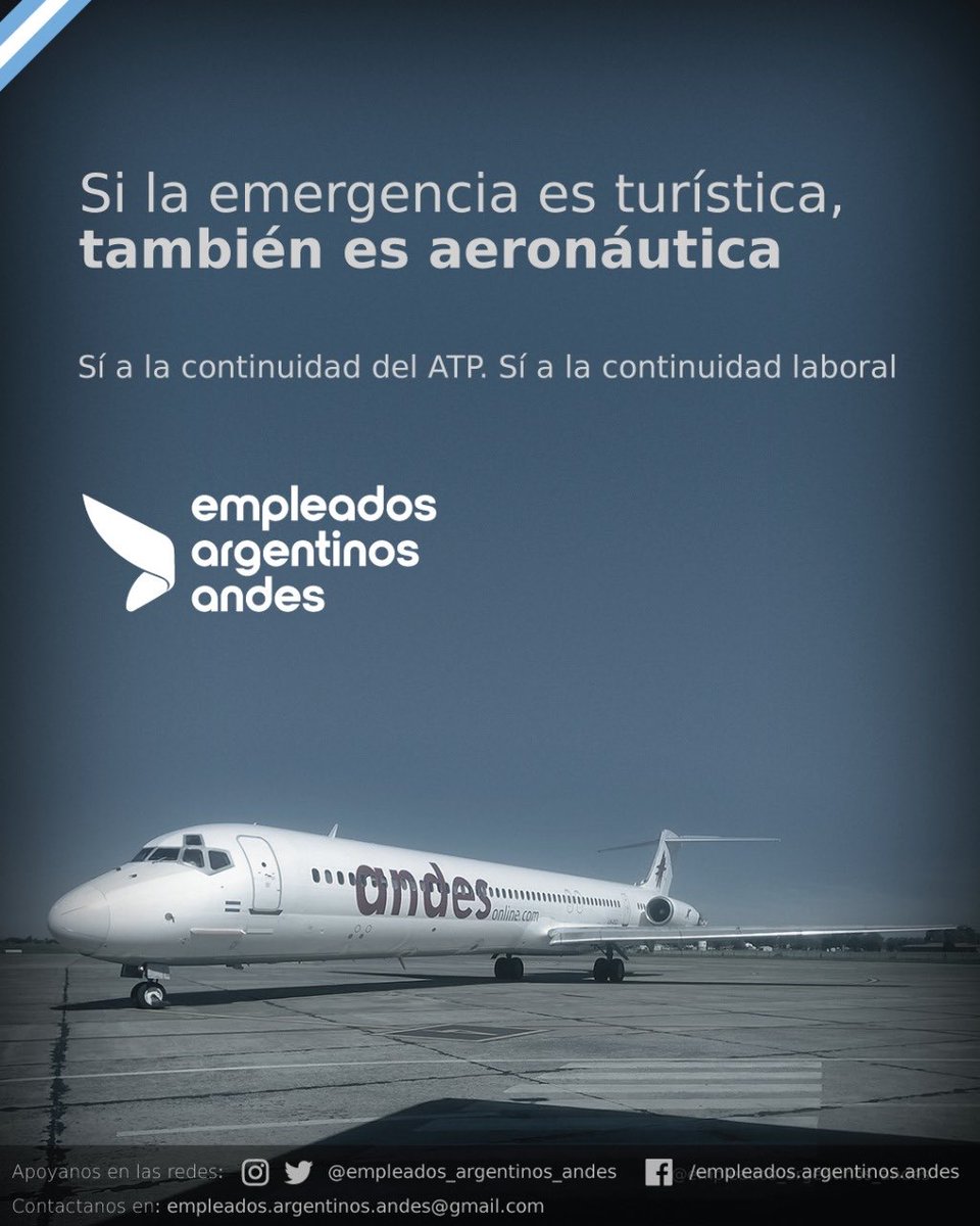 felipitatacatun's tweet photo. Si la emergencia es turística, también es aerocomercial.
#todossomosandes #continuidadlaboral #atp @ArgentinosAndes https://t.co/plZgJDYn3Y