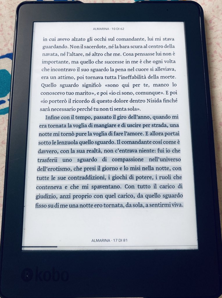 Sto leggendo #Almarina di @ValeriaParrell2. E niente, tra un po’ le chiederò di sposarmi.

#ValeriaParrella