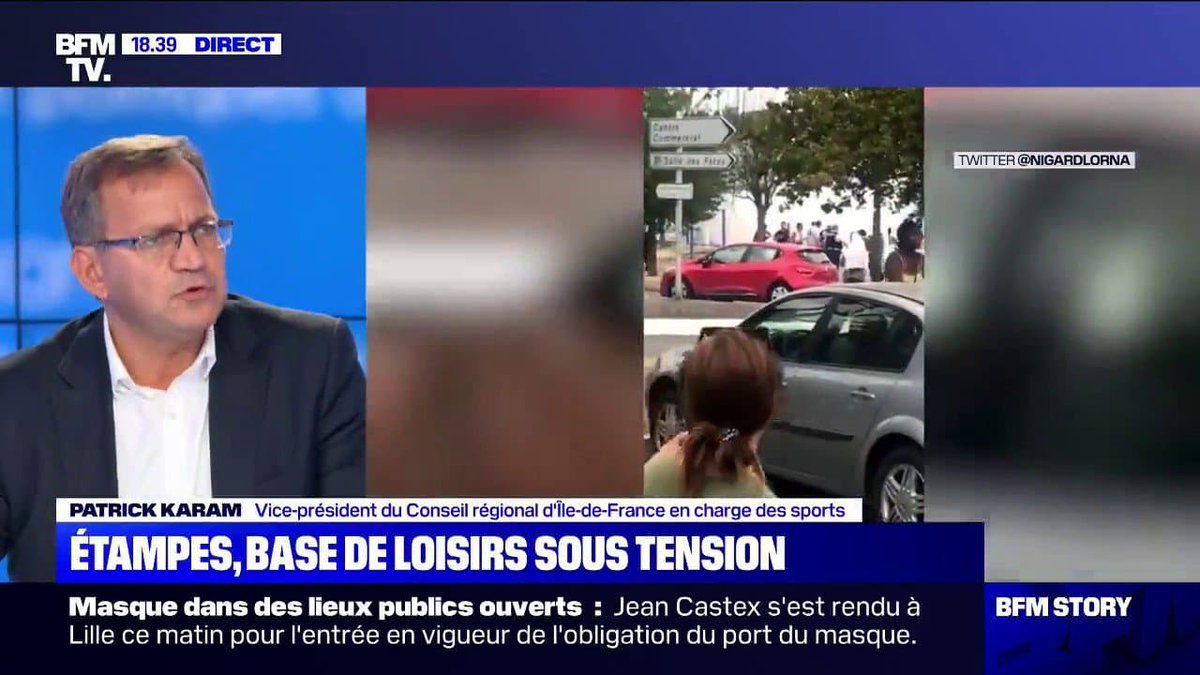 F_Desouche's tweet photo. Rixe géante à Étampes : Patrick #Karam dénonce une "situation explosive" et ajoute que "ceux qui ne sont pas rentrés dans leurs pays d'origine ont accumulé beaucoup de frustrations" https://t.co/2pak7E6BmL https://t.co/Fi4ykH7UzC