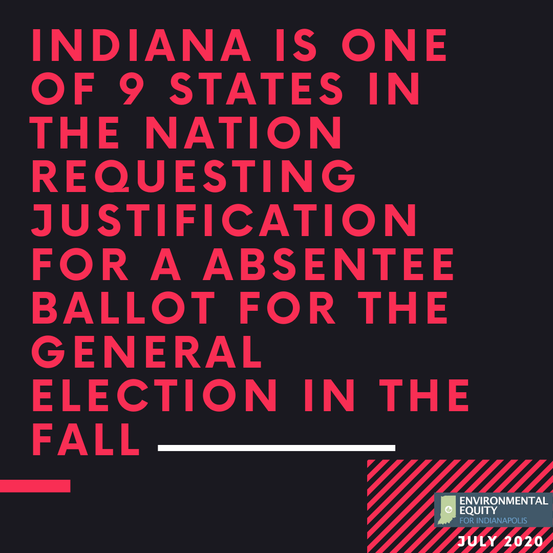 EJInIndy's tweet photo. Register for your absentee ballot in Indiana today @ https://t.co/djsi4Edlbv https://t.co/wpOs0REpUj