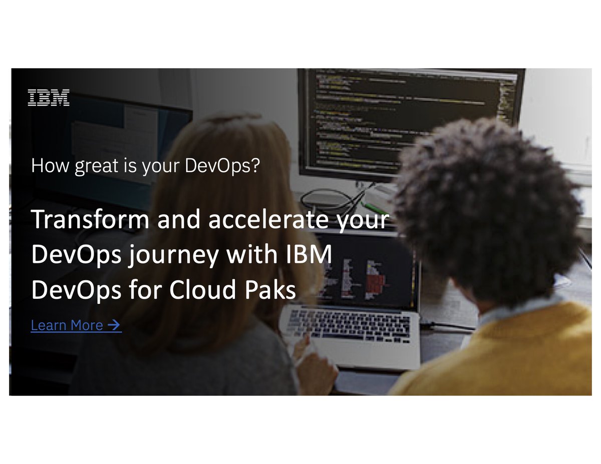 suhas_kashyap's tweet image. Join us on August 19th, 9AM US EST to know more about IBM DevOps for Cloud Paks

tinyurl.com/yymcedwz

#devops #ibmdevops #devopstools #ibmcloudpak