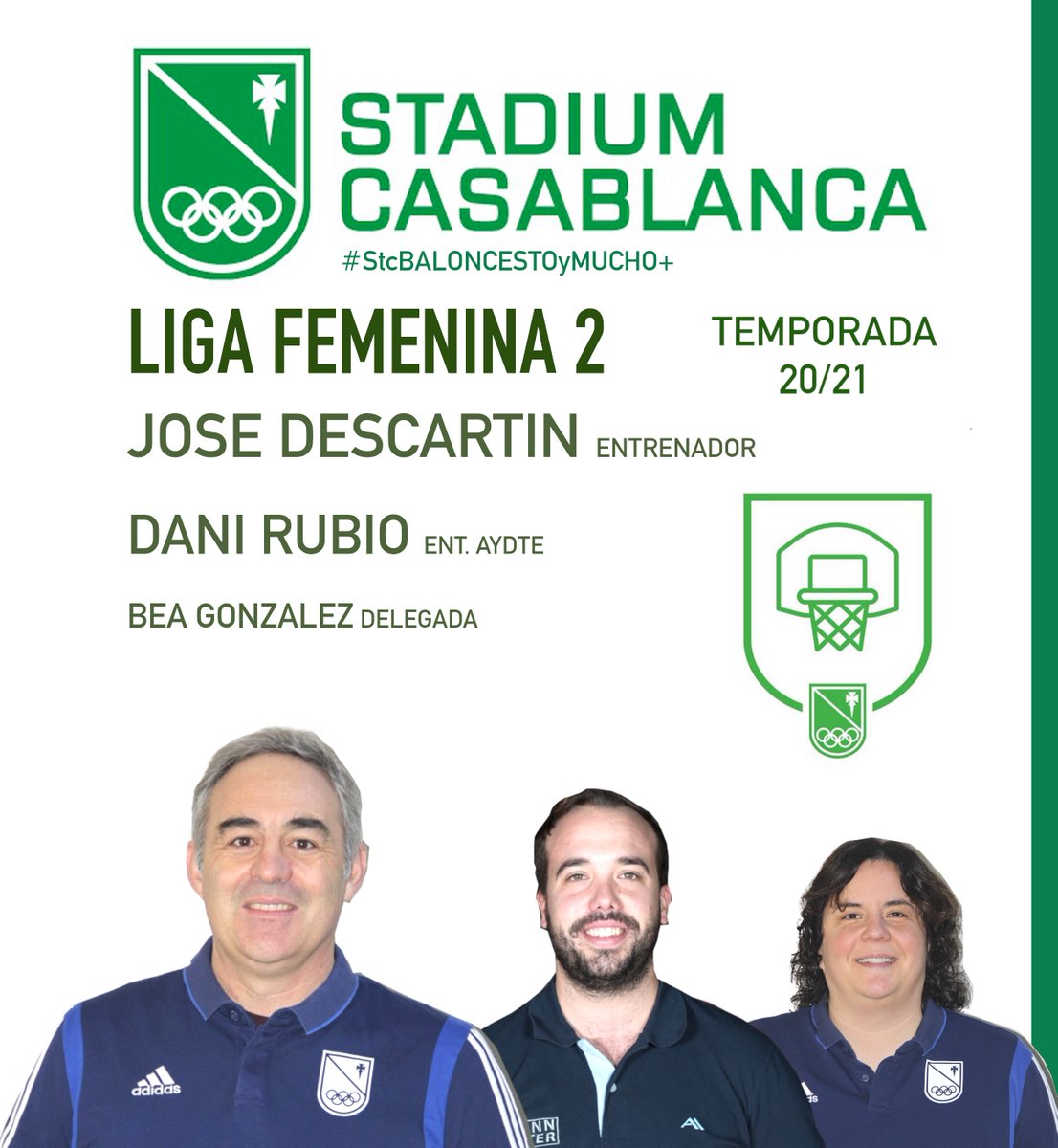 Comenzamos las presentaciones del nuevo proyecto de @STCBaloncesto en Liga Femenina 2. A los mandos del equipo estarán Jose Descartín y <a href="/_daniRubio/">Dani Rubio</a> , mucho baloncesto e ilusión, siendo Bea Gonzalez <a href="/soylabeax/">BEAX</a> nuestra delegada y engarce con la cantera. #noquedanada¡ 💚🏀💚🏀💚🏀💚
