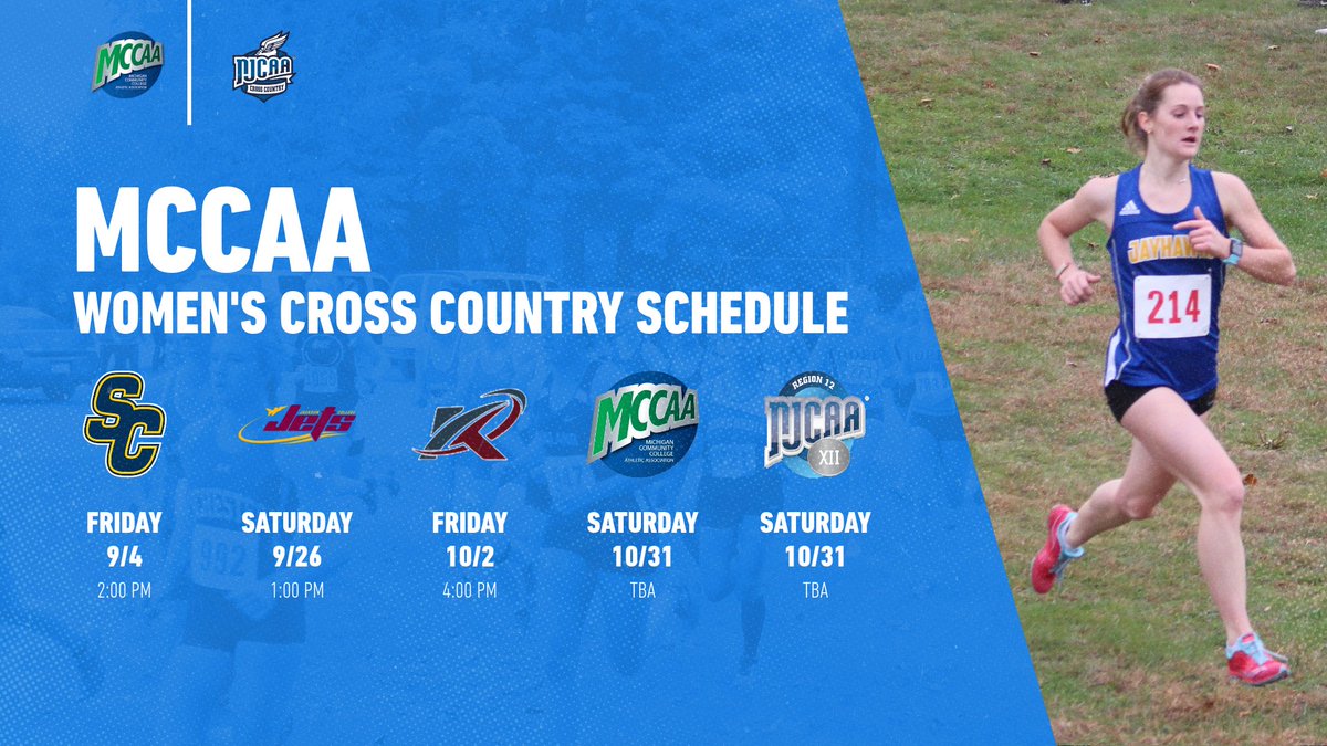 MichCCAA's tweet image. Presenting the 2020 MCCAA women&apos;s cross country schedule. These are the meets that MCCAA women&apos;s cross country teams are required to attend. #ReturnToAction #NJCAAForward