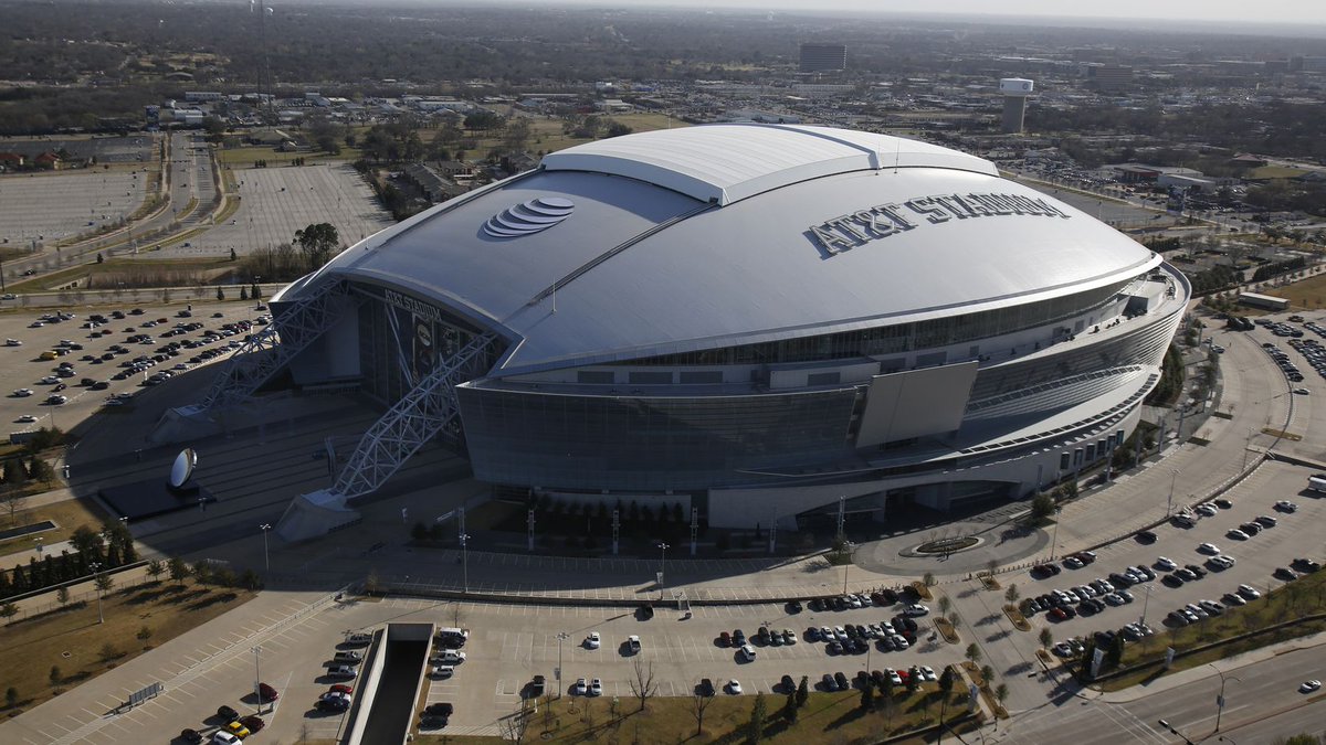 Having a multi-city bubble is just a mess. It involves too much interference. Football fields are big af, NFL teams have a ton of people, and 32 TEAMS make up the NFL, playing 16 games per week. So we need 7 to 8 stadiums! (2/x)Stadium #1: