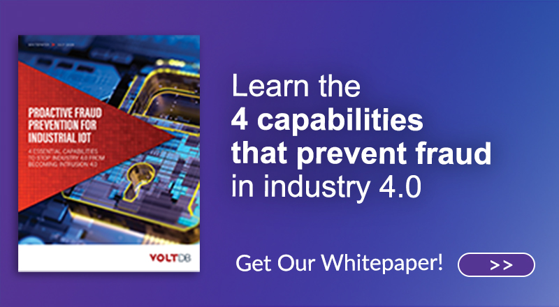 Intrusion events must be identified and acted upon in real-time, which means single-digit milliseconds. Grab our “Proactive Fraud Prevention for Industrial IoT” whitepaper now: bit.ly/30q1mL6 #cybersecurity #telecommunications #fintech #IoT #bigdata #dataanalytics #5G