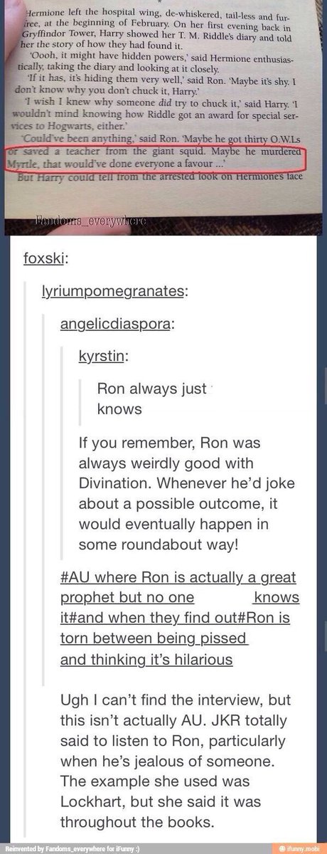 MuggleNet's tweet image. It's National Psychic Week, and to celebrate we're going to kick things off with the age old theory of... Ron Weasley being a seer! What do you think about this theory? Do you agree or disagree? 🤔 #AreYouInTheBeyond #JKR #PsychicWeek