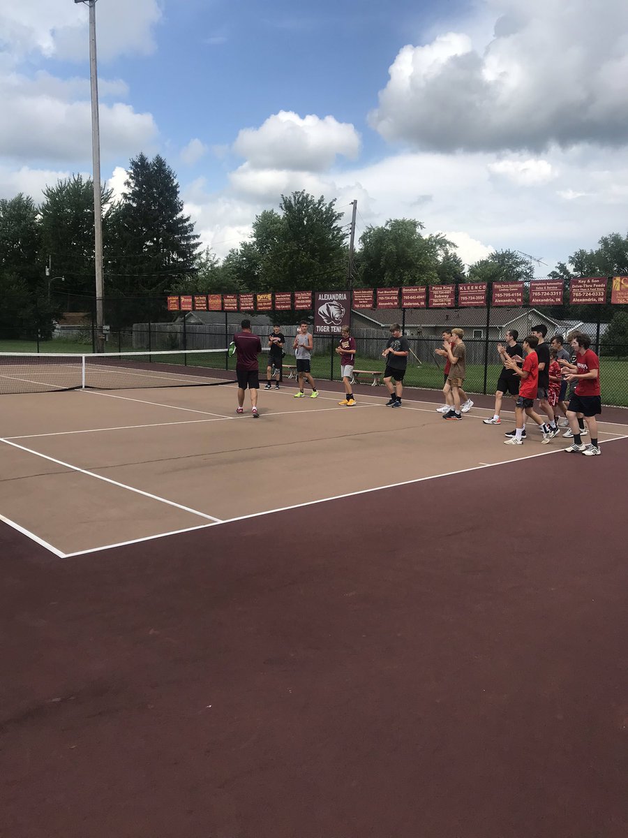 Alex Tiger athletics getting after it on the first day of official practice!! <a href="/hunt_Rob/">Rob Hunt</a> @thbsports <a href="/AMHSTennis/">Alexandria Tiger Tennis</a> <a href="/AlexTigerFBall/">Alex Tiger Football</a> <a href="/AlexTigersTFCC/">Alexandria Tigers T&F & CC</a> #AlexTigers