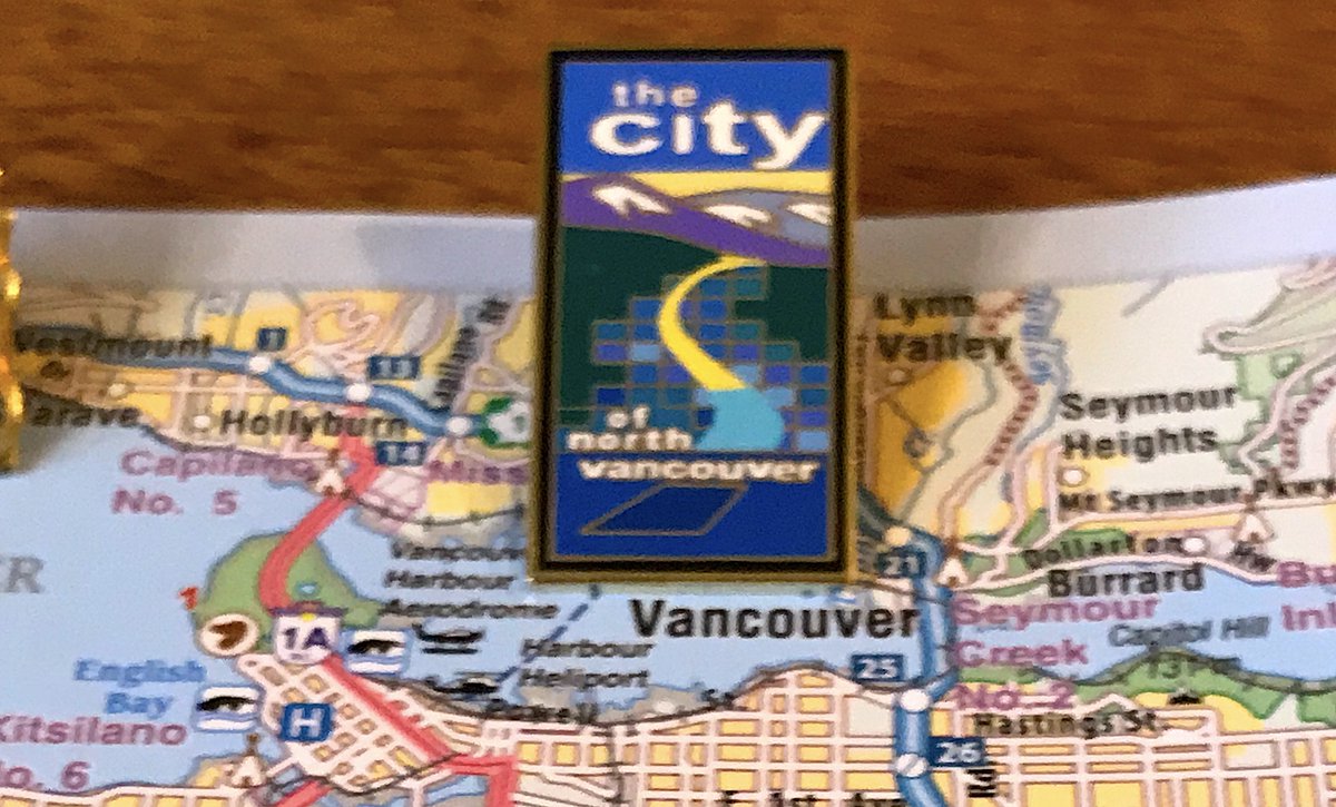 93. NORTH VANCOUVER CITY- Really enjoy the mid-90s Myst knockoff vibes to the artwork- Did...did the boat sink in the water?- The city has many pins and none of them are particularly great