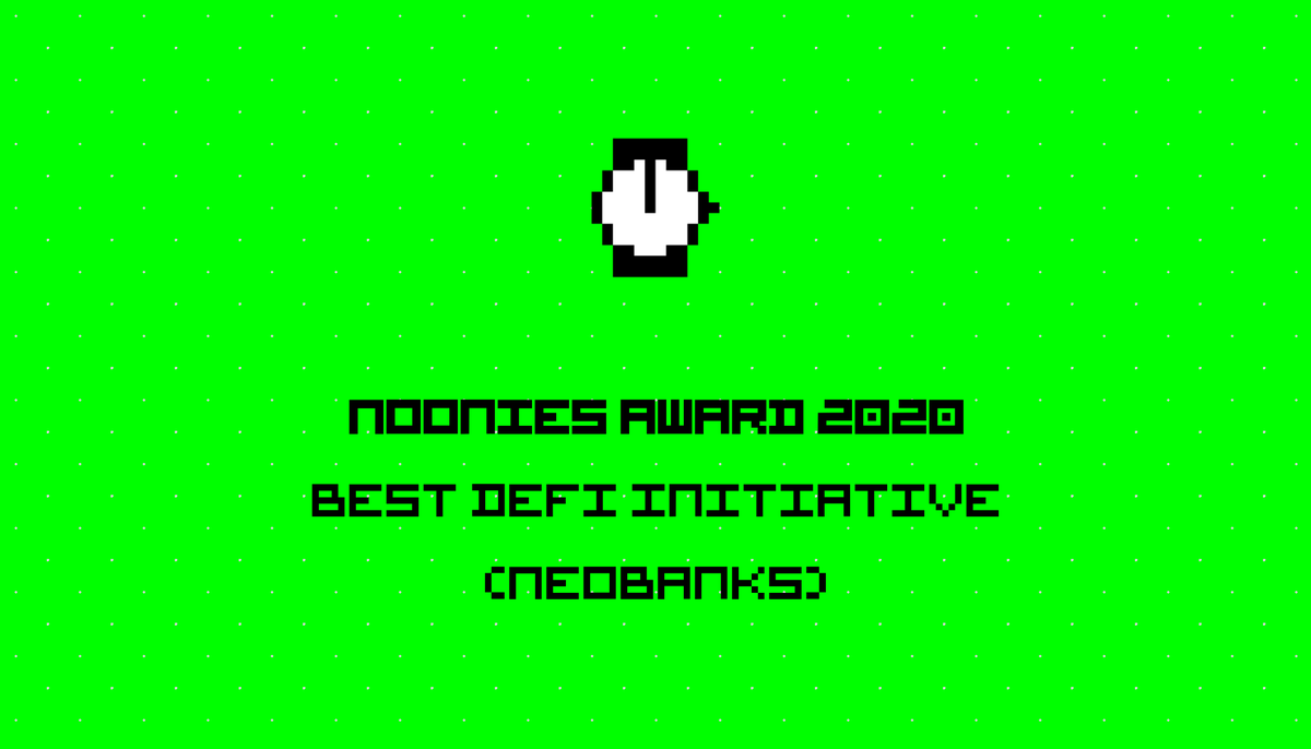hackernoon's tweet photo. ๐ค What is the Best Defi Initiative (NeoBanks)?
๐
Current nominees: @DonatoLucia @rahulsainani5 @alvarlumberg @gadotaviv @stompydan @Todaq
๐ Nominate someone today: https://t.co/pwkMoY9zmc
#noonies #noonies2020 #nooniestech https://t.co/y0rLY8Q8s7