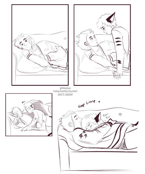 fluff ko-fi request of adora wearing the ts cardigan and wraping catra in it for a nap 