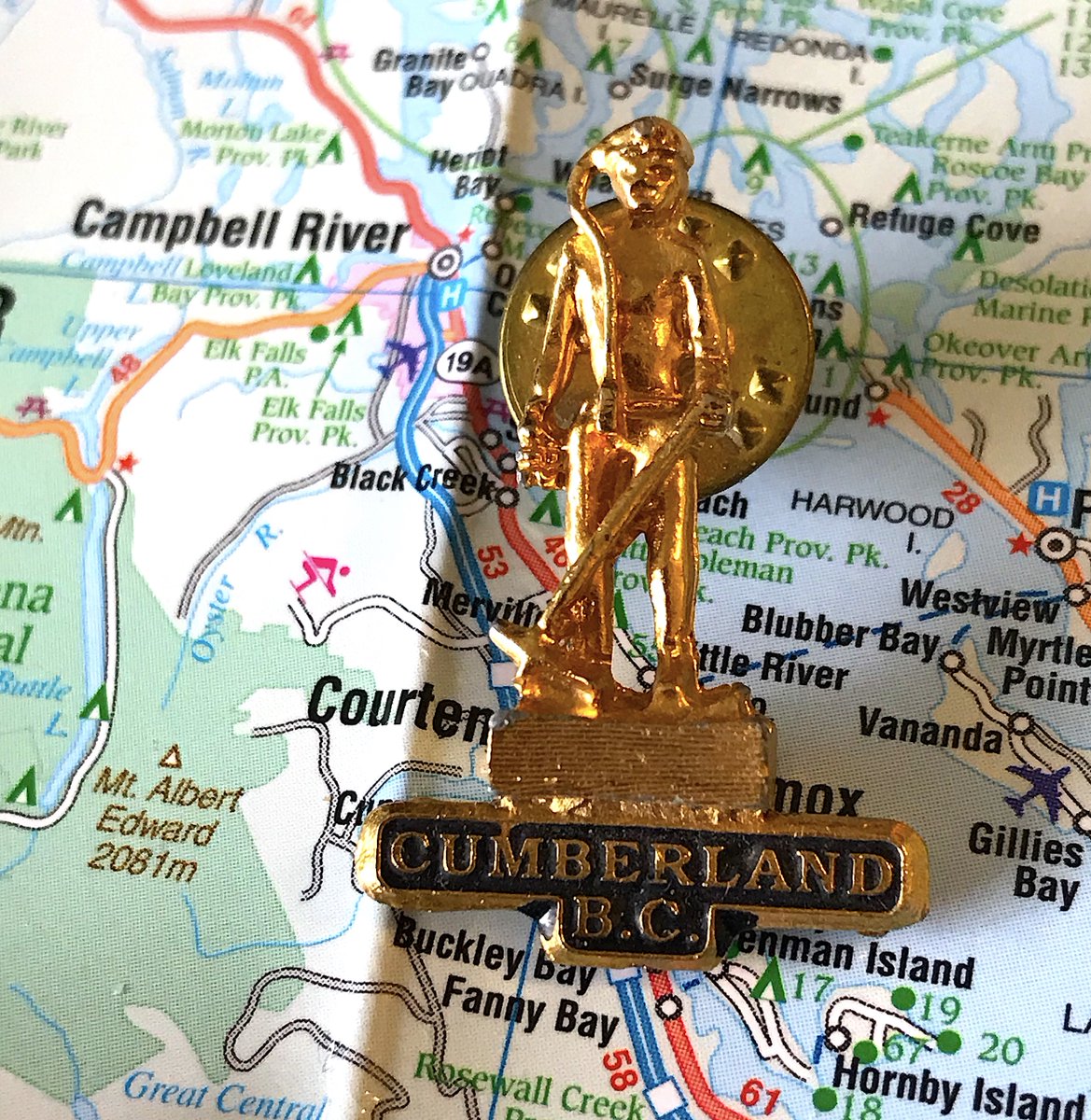 88. CUMBERLAND- Heck yes let's celebrate the town's mining past- Unfortunately, the actual design makes it hard to really see the details in the design- Also again, not really a pin, still fun!