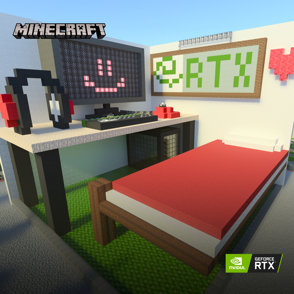 NVIDIAGeForceBR's tweet photo. Qual é o seu quarto de Minecraft com RTX favorito? A, B ou C? 😏
Créditos aos talentosos criadores Tchecos, Poloneses e Romenos do desafio #PixelGeneration Minecraft RTX 👏 https://t.co/hoYaVUdOna