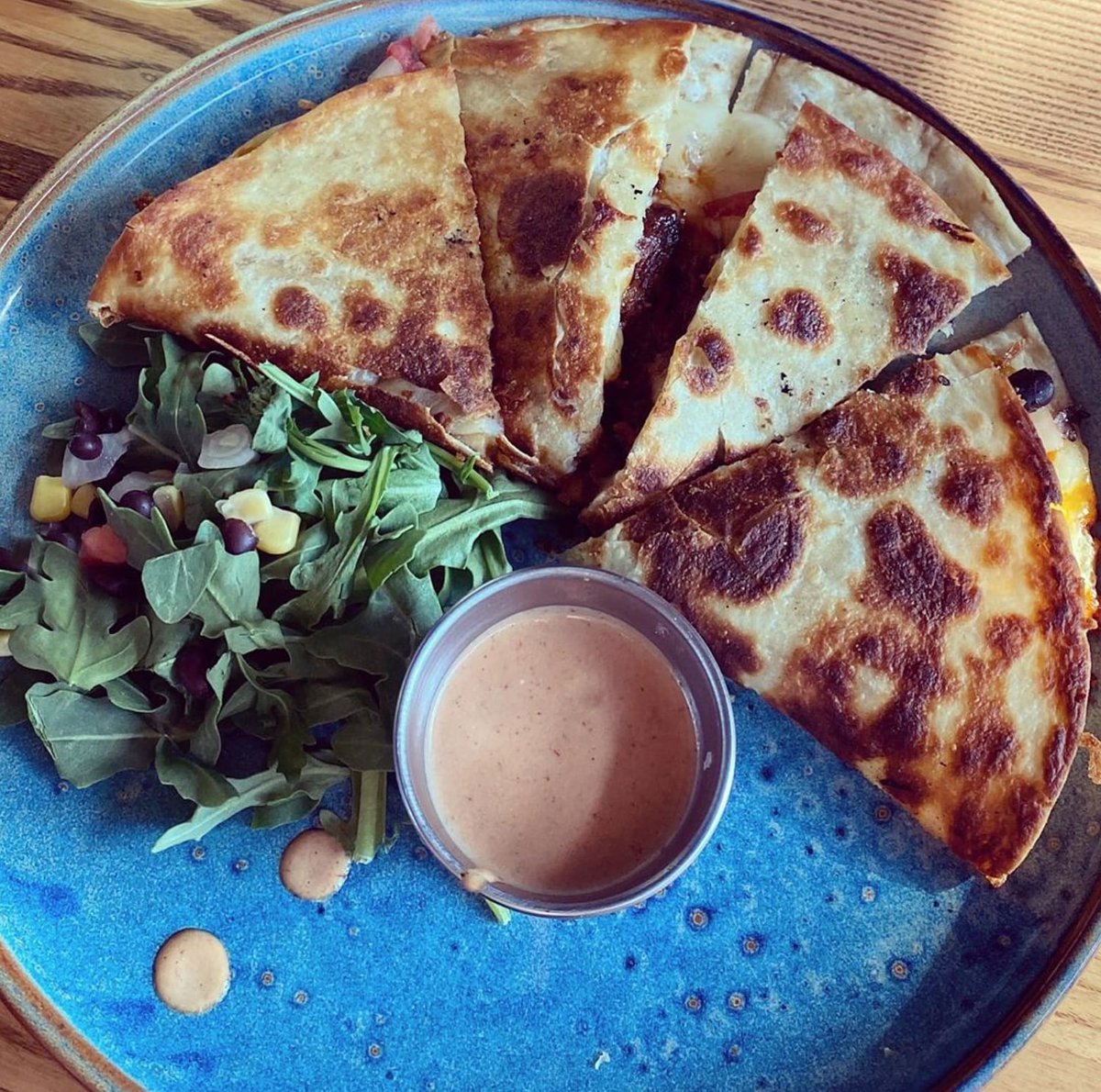 barriokc's tweet photo. Our Burnt End Quesadillas - the key to making it through the work week. 
Get ‘em to go because we still have curbside available!
📸: @sashstaad93 https://t.co/EnE3dYYkNT