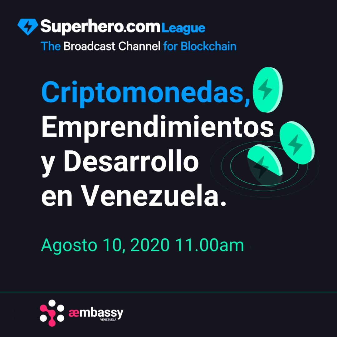 Le invitamos a toda la comunidad para que nos acompañen el próximo Lunes en este evento, #AE #Aeternity #superhero <a href="/aeternityame/">æternity Americas 🌎</a> <a href="/aeternityesp/">æternity Español</a>
<a href="/aeternityTECH/">æternity technology</a>

x.com/superhero_chain

facebook.com/legionofsuperh…

linkedin.com/company/superh…

instagram.com/superhero.com.…