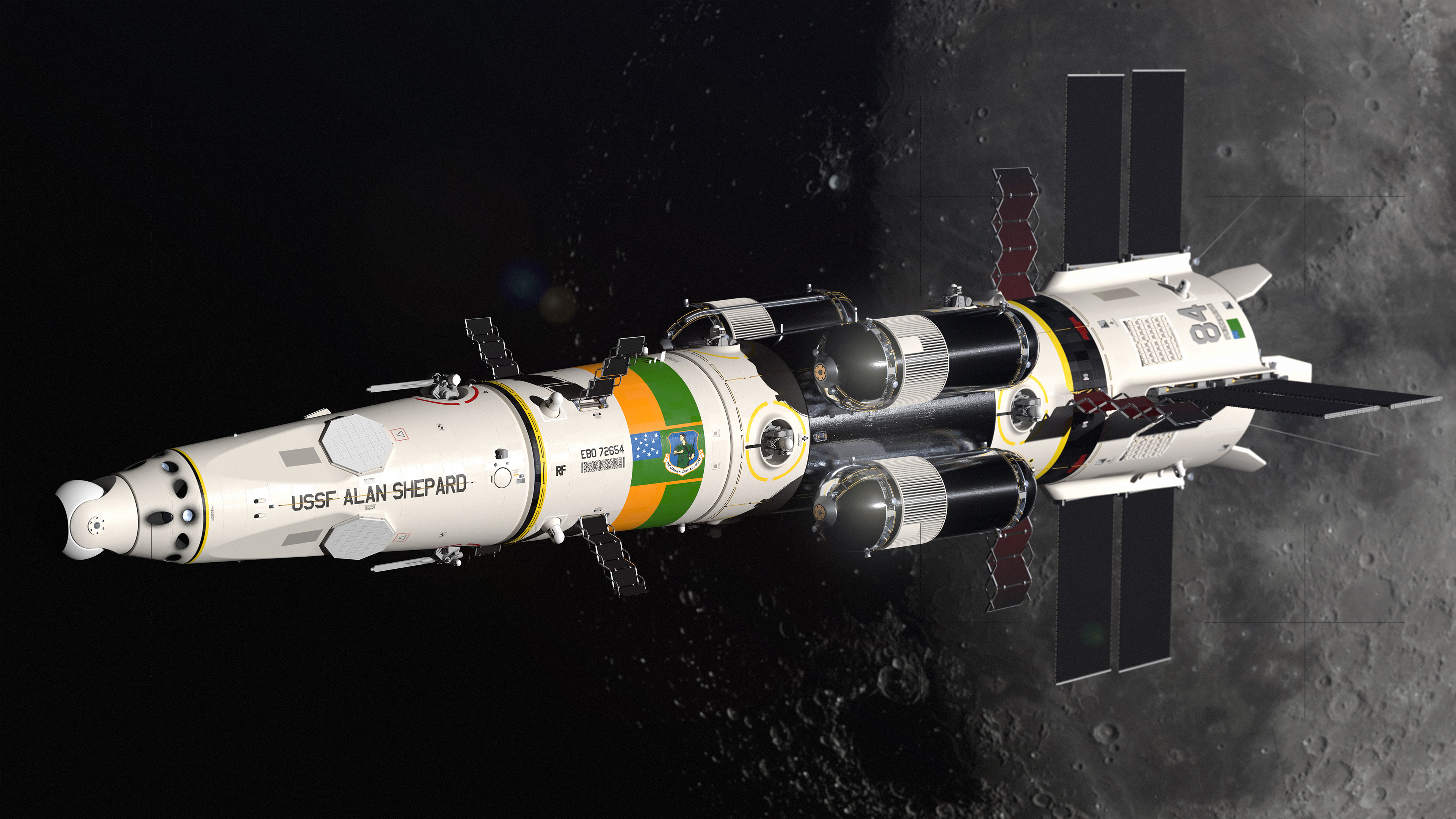 Realistic space warship concept