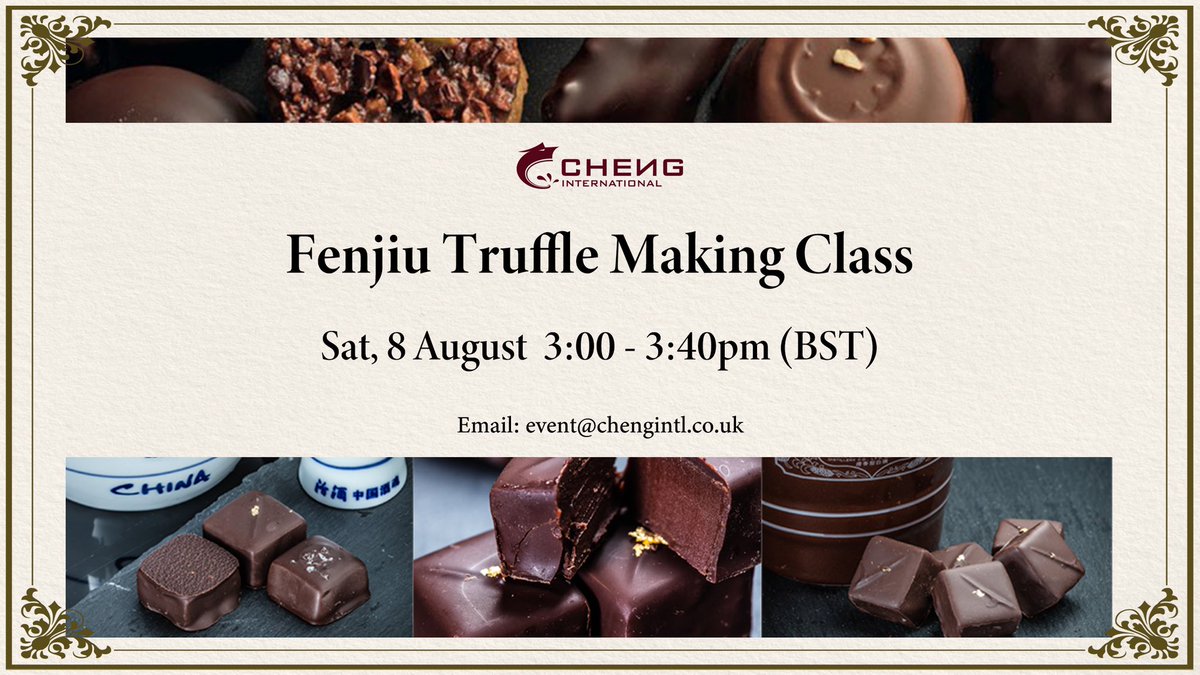 cheng international (@chenginternati1) on Twitter photo Chocolate fixes everythings. Discover and book your Fenjiu truffle making class, at 8 August, through 👉bomci.chengintl.co.uk In this session, you will learn all about chocolate and a delicious receipt adapted from the master chocolatier <a href="/William_Curley/">William Curley MCA</a>! Chocolate fixes everythings. Discover and book your Fenjiu truffle making class, at 8 August, through 👉bomci.chengintl.co.uk In this session, you will learn all about chocolate and a delicious receipt adapted from the master chocolatier <a href="/William_Curley/">William Curley MCA</a>!
