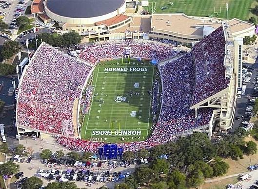 Also the DFW Area:Stadium #7: TCU's StadiumStadium #8: North Texas Mean Green Stadium Also the DFW Area:Stadium #9: New Globe Life Stadium. Rangers owners have said they want this to be used for football as well (available November) (5/x)