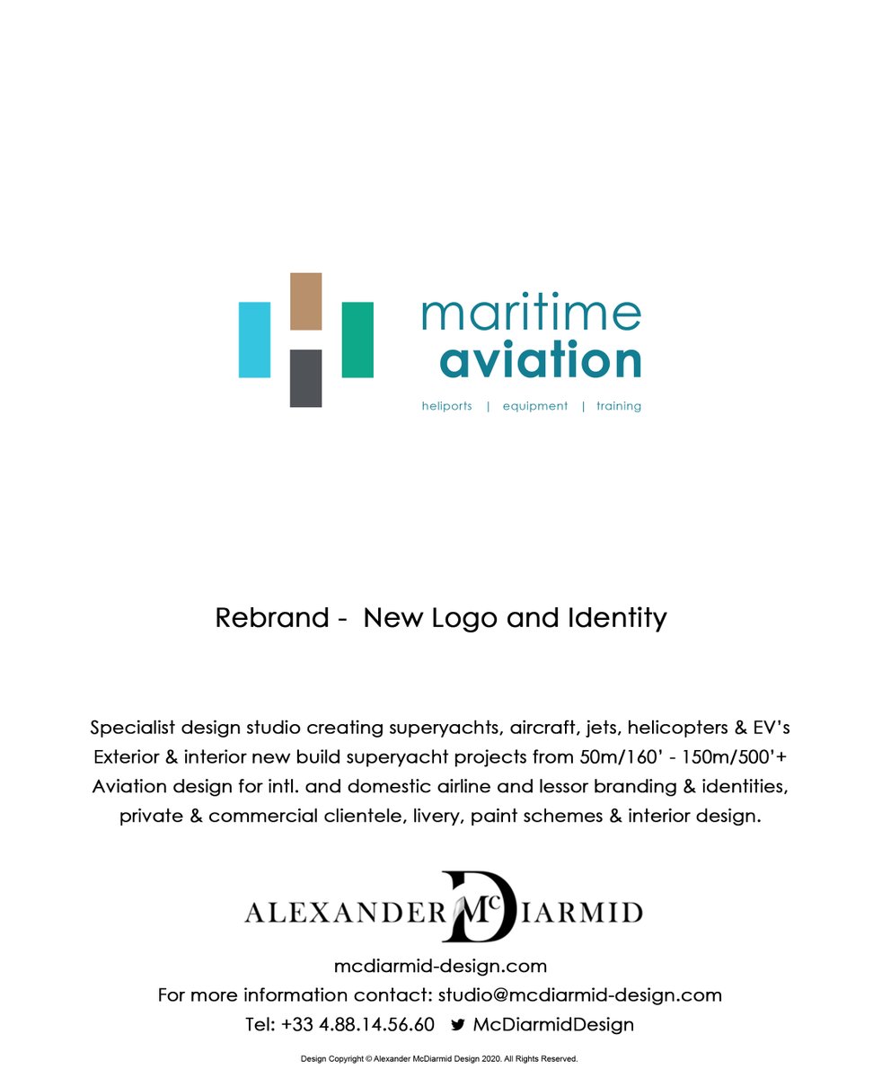 McDiarmidDesign's tweet photo. Brand identity | maritime aviation
#AviationDesign #brand #rebrand #branding #livery #aviation #bolddesign #clarity #simpledesign #versatiledesign #brandframework #designconsultancy #logo #newlogo #visualidentity #helicopter #superyacht
studio@mcdiarmid-design.com https://t.co/VbxfyfHrwp
