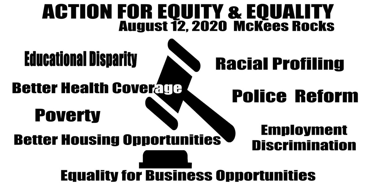 cispac's tweet photo. March with us Wednesday, Aug. 12, and help create a community coalition dedicated to addressing social inequities. The March for Equity and Equality begins at 6 p.m. at Sto-Rox H.S. and ends at Second Baptist Church in McKees Rocks. Please wear masks and social distance. https://t.co/BqldJRZnnC