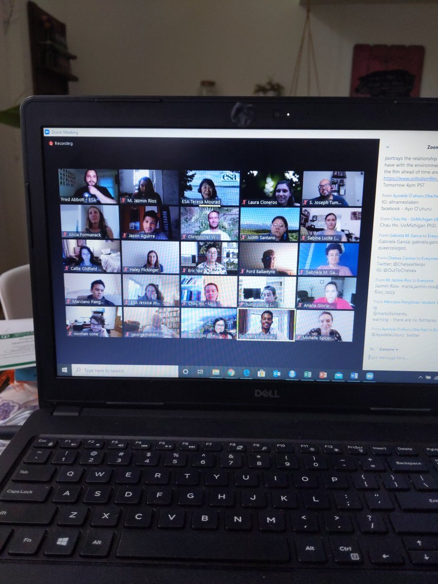 My first virtual conference #ESA2020 #DiversityandInclusion #ESA #COVID19