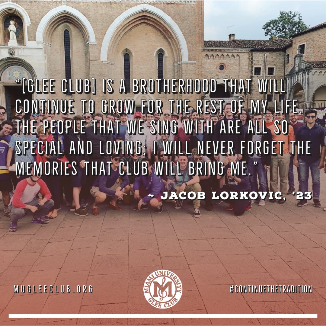 “[Glee Club] is a brotherhood that will continue to grow for the rest of my life. The people that we sing with are all so special and loving and I will never forget the memories that club will bring me.”
