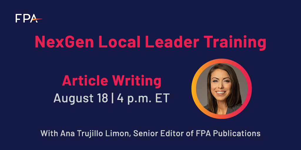 FPANexGen's tweet photo. Have you ever wanted to write an article but didn't know where to start? Join @AnaT_Edits as she guides #FPANexGen through the "secret sauce" behind structuring your article, resources to find topics for content and how you can get involved with @FPApubs! https://t.co/kZQm554Fh2 https://t.co/UcN05K6EOV