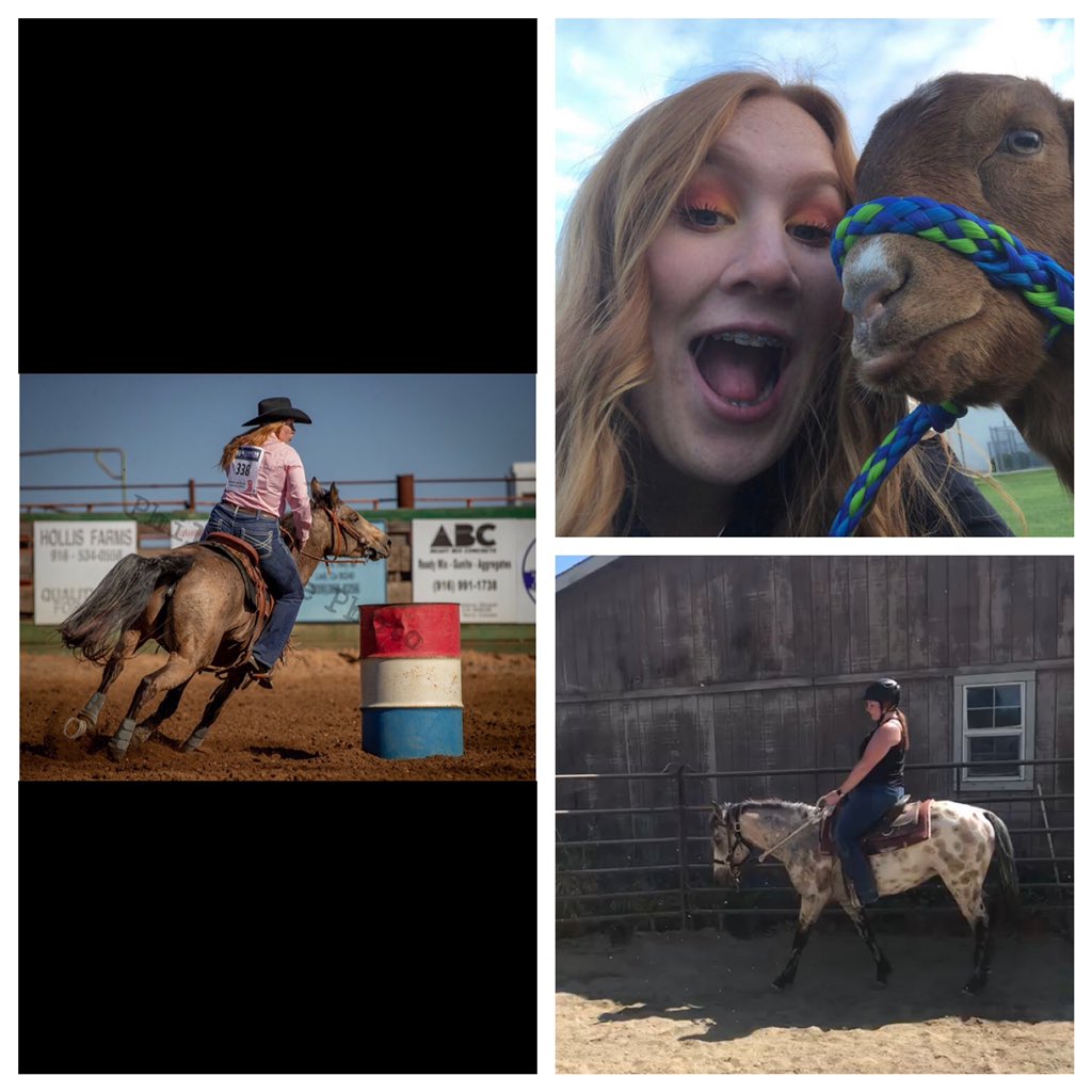 Hello!  My name is Gabby Gregory and I am excited to be your 20-21 River Valley FFA President.   My SAE project includes horse and raising meat goats for the fair!