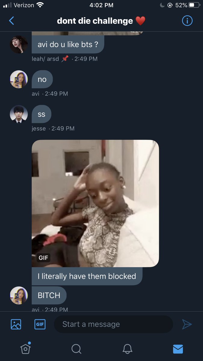 them saying they have bts blocked