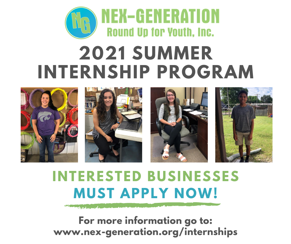 Phillips County Businesses: Applications are due on August 15th if you are interested in hosting an intern through the Nex-Generation Student Internship Program for Summer 2021.