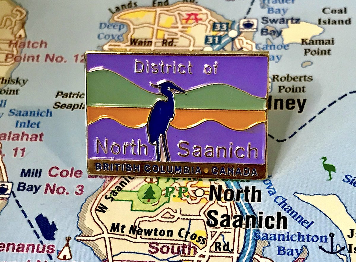 76. NORTH SAANICH- Dig the colour scheme, dig the birb- Makes up for all the text and corporate feel of it - The fact that there's a North Saanich, Central Saanich, but no "South Saanich", just "Saanich" is one of those weird B.C. geography things we blindly accept
