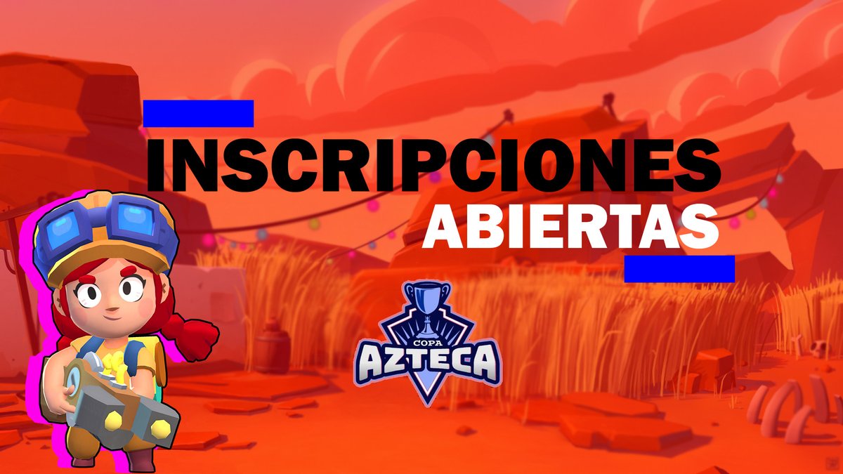 Abrimos inscripciones para la #CopaAztecaBS 
Edición gratuita 

15 lugares
Solo NA 

REQUISITOS:
Seguirnos <a href="/CopaAztecaGG/">Copa Azteca</a> 
Seguir a <a href="/ElMacz12/">Max</a> 
Seguir a <a href="/Natanell_/">Natanelᶫᵒᵛᵉᵧₒᵤ</a> 
Mencionar a 2 equipos
Dar ❤️ y 🔁