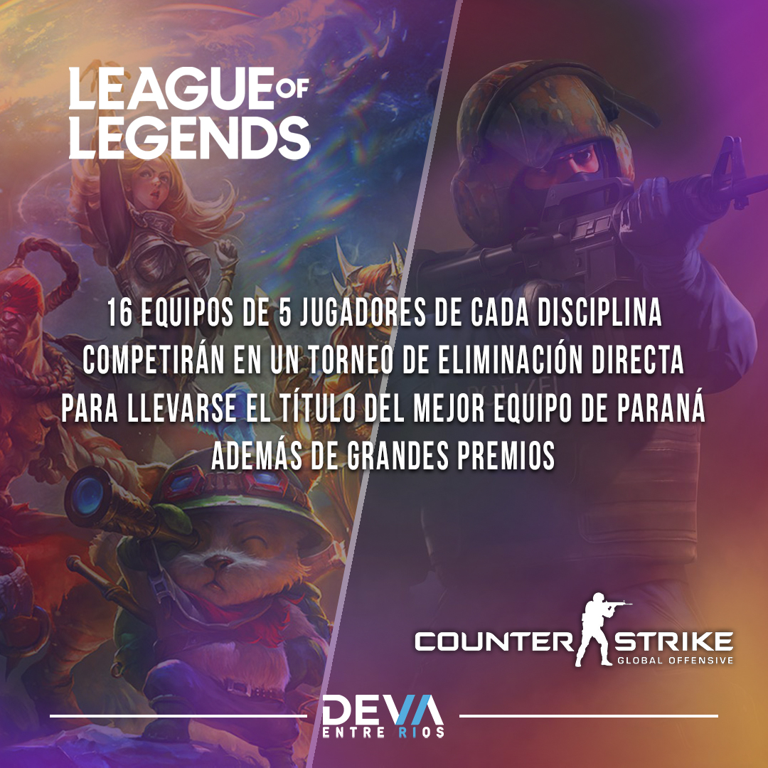devaentrerios's tweet photo. Junto a @concejoestudiantilpna y @juventudesparana lanzamos la primera competencia de E-sports en Paraná!
Sumate con tus amigos a esta iniciativa y competí en CSGO y LOL
¡Hay grandes premios y charlas sobre los deportes electrónicos!
https://t.co/ps6hovcSXw https://t.co/6OZEFhcexg