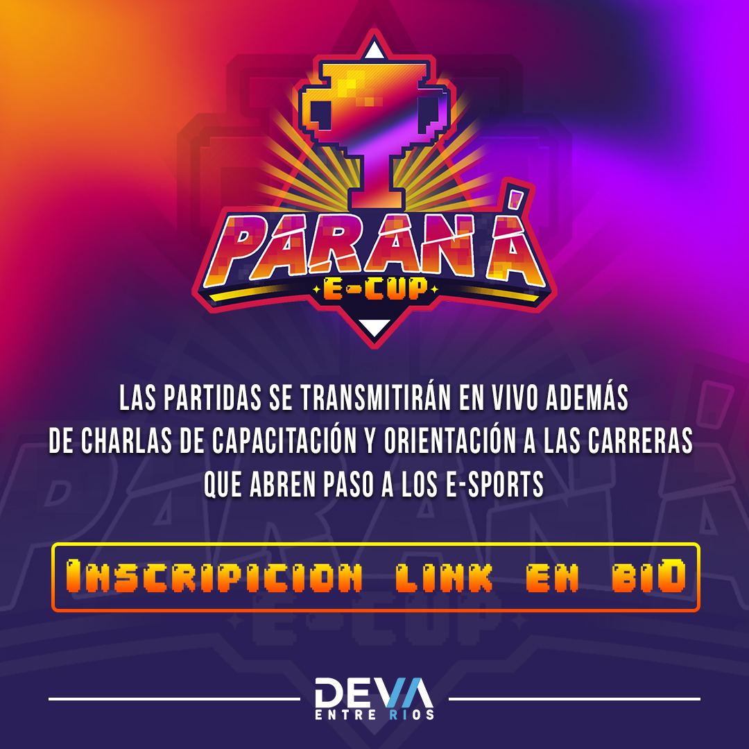 devaentrerios's tweet photo. Junto a @concejoestudiantilpna y @juventudesparana lanzamos la primera competencia de E-sports en Paraná!
Sumate con tus amigos a esta iniciativa y competí en CSGO y LOL
¡Hay grandes premios y charlas sobre los deportes electrónicos!
https://t.co/ps6hovcSXw https://t.co/6OZEFhcexg