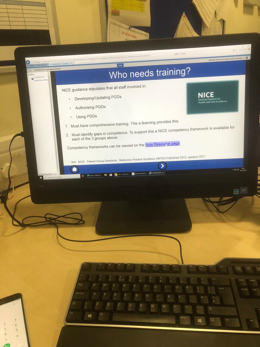 The @NWAmb_Central SPTL's are busy completing their online PGD training tonight. Have you completed yours? - AP Kirsty