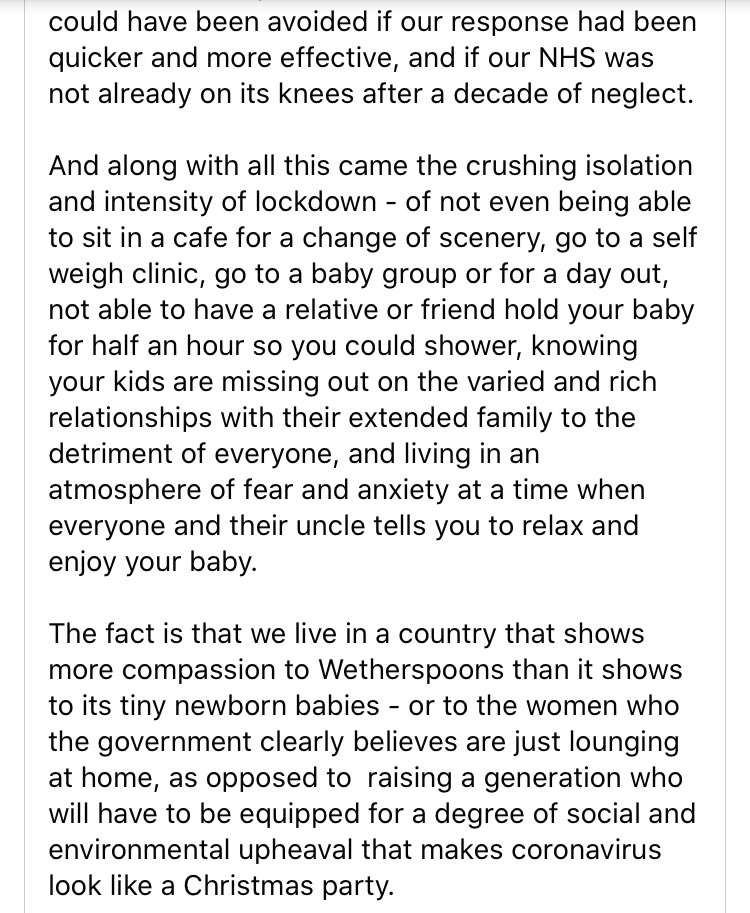 AlexandraGee1's tweet photo. Beautifully written. We’ve been forgotten and action needs to be taken. 

@BorisJohnson @RishiSunak #maternitypetition #ExcludedUK #COVID19 https://t.co/TMxr4aeOi6