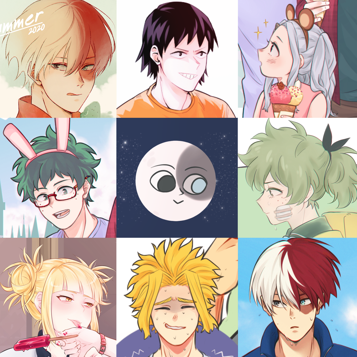 Surprised that i actually have other characters besides tdrk and mdry to throw in here too 
#faceyourart #mha #bnha 