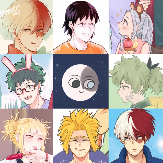Surprised that i actually have other characters besides tdrk and mdry to throw in here too 
#faceyourart #mha #bnha 