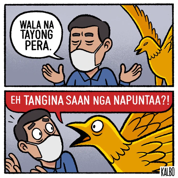 s h o w m e t h e m o n e y ?
hindi na rin nakapagpigil yung eagle. 