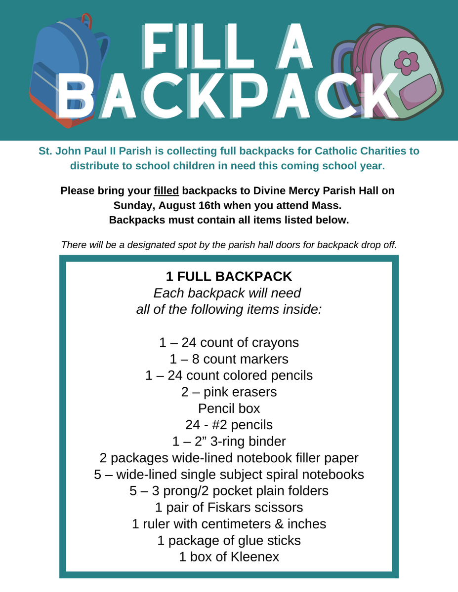 JP2KC's tweet photo. Help us supply area youth with FULL backpacks for the coming school year! https://t.co/qAaFAj9L6v