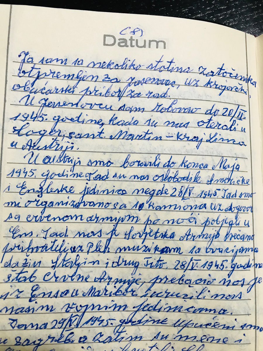 According to his journal, he was taken to the Mauthausen concentration camp in Linz, Austria. He remained there for 2 years, making uniforms for German troops, until his camp was liberated with the help of.. *American soldiers* in May of 1945. If that ain’t fate, what is? 5/5