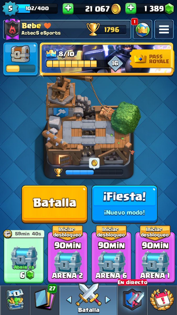 Muchas gracias a @ChrisG_Alvarado por apoyarme con unas gemas,este mes estaré jugando puros gds para ya luego estar de vuelta en Lader con una cuenta propia.🔝