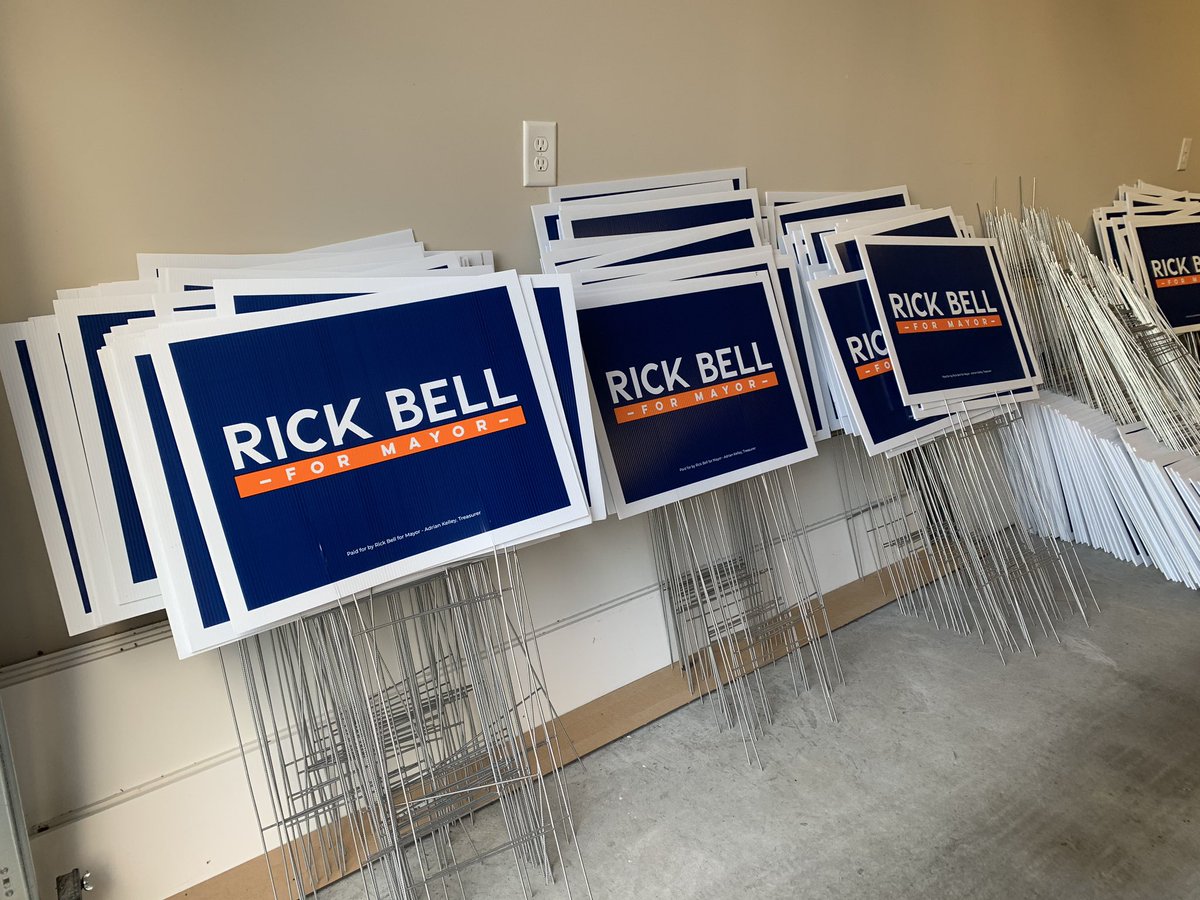 TheBellTolls68's tweet photo. Thank you to everyone who helped put together yard signs this afternoon! We had a lot of fun and got a lot accomplished!
#RickBellForMayor2020 https://t.co/WNMO3k7rBv